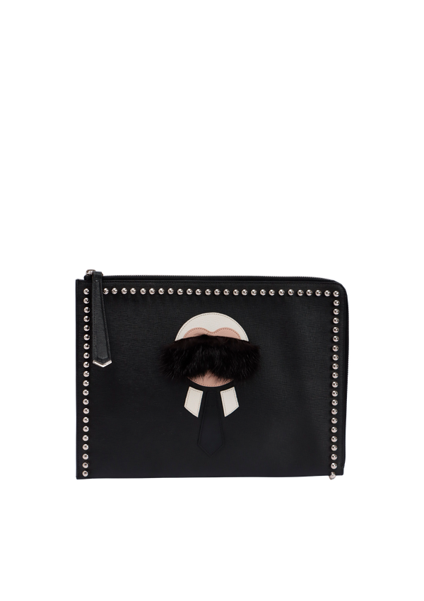 STUDDED KARLITO CLUTCH