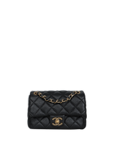 QUILTED MINI FLAP BAG CAVIAR