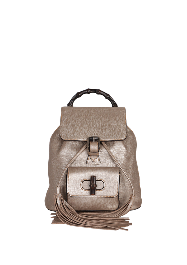 MINI BAMBOO METALLIC BACKPACK
