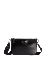 BRUSHED LEATHER SHOULDER BAG