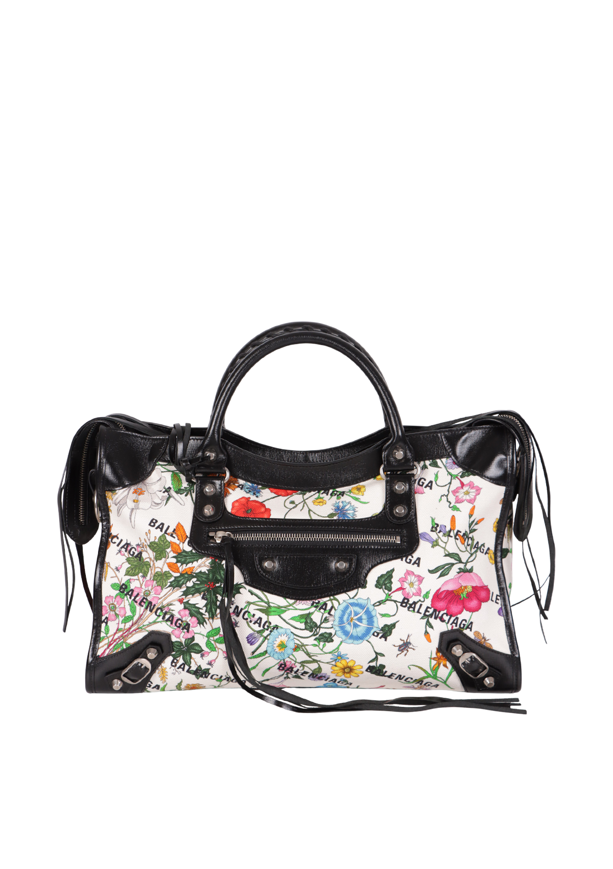 BOLSA BALENCIAGA THE HACKER PROJECT FLORA NEO CLASSIC CITY BRANCO