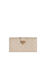 HEART GG SIGNATURE CONTINENTAL WALLET