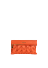 MATELASSÉ ZIP FLAP CLUTCH BAG