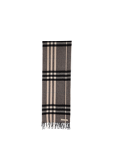 CASHMERE HOUSE CHECK FRINGE SCARF