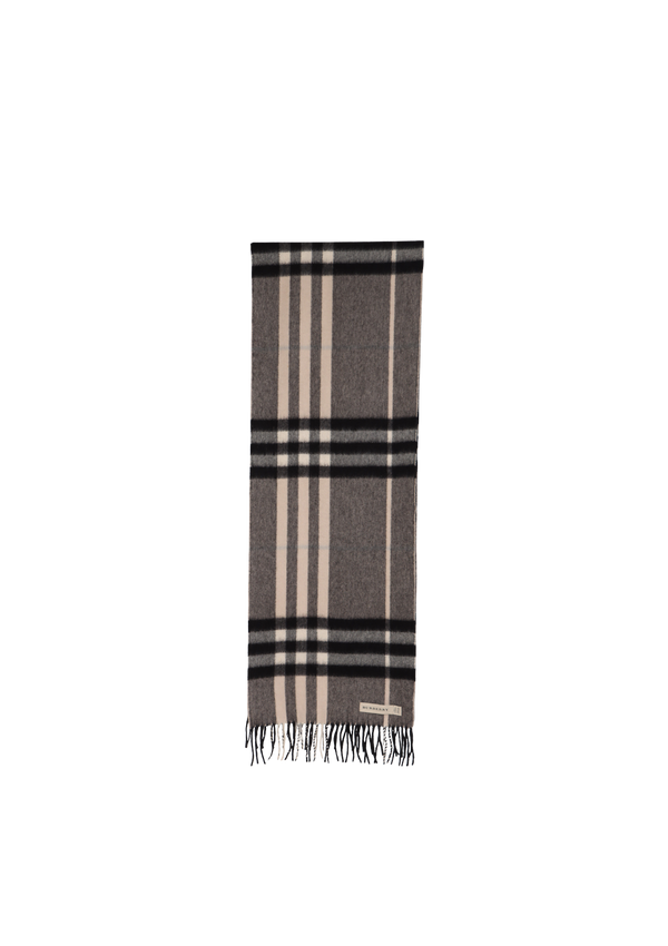 CASHMERE HOUSE CHECK FRINGE SCARF
