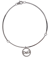 CRYSTAL LOGO PENDANT NECKLACE