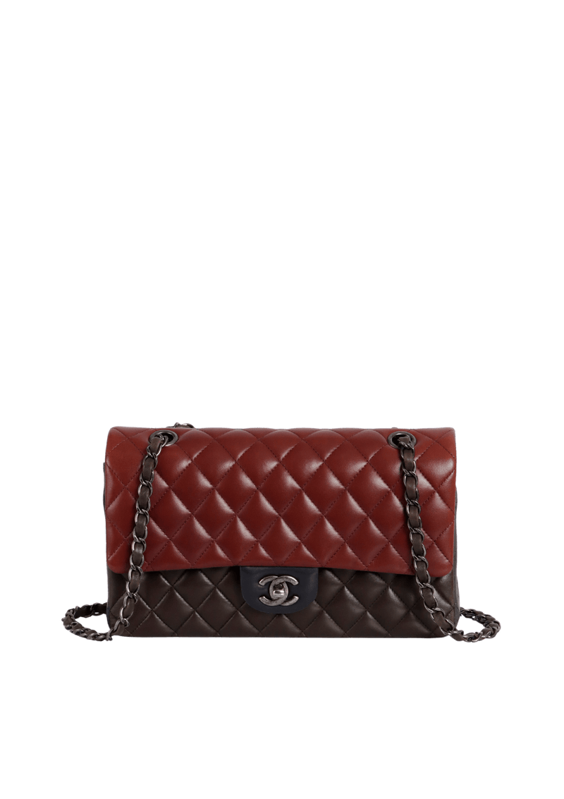 MEDIUM CLASSIC DOUBLE FLAP TRICOLOR