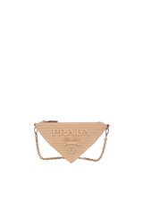 RAFFIA TRIANGLE BAG