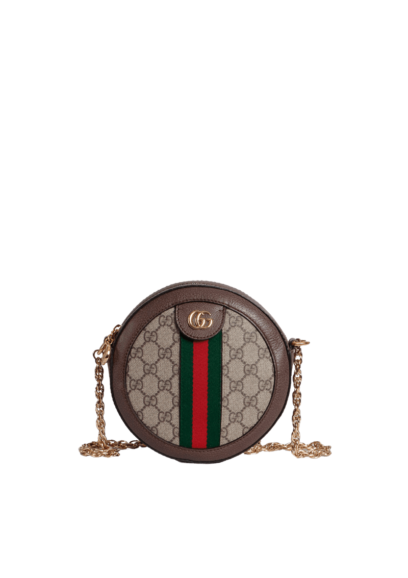 GG SUPREME OPHIDIA MINI ROUND BAG