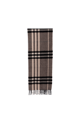 CASHMERE HOUSE CHECK FRINGE SCARF