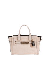 CROCODILE EMBOSSED SWAGGER BAG