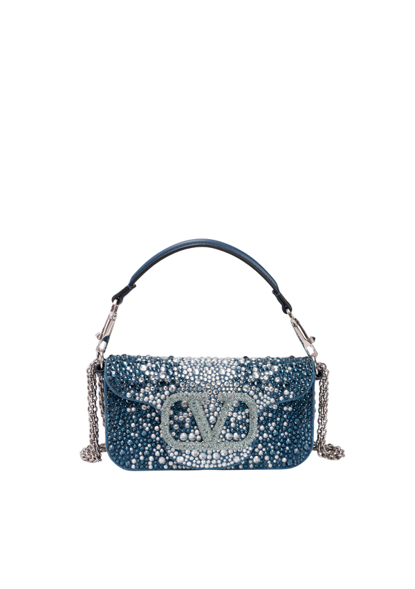 CRYSTAL EMBELLISHED VLOGO LOCÒ BAG