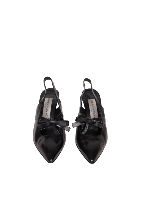BOW SLINGBACK SANDALS 38
