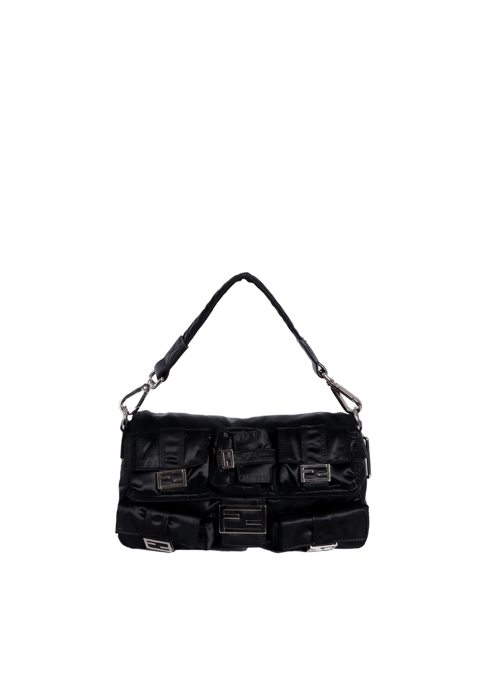 BOLSA FENDI NYLON MULTIPOCKET BAGUETTE PRETO ORIGINAL – Gringa