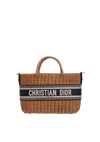 WICKER OBLIQUE BASKET BAG