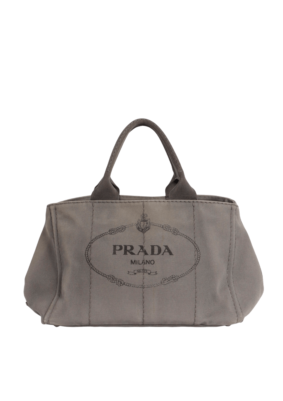 バッグ PRADA CANAPA SPORT CANVAS TOTE BAG BOLSA PRADA CANAPA LOGO TOTE CINZA ORIGINAL – Gringa
