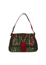 VINTAGE ZUCCA MAMA FLORAL EMBROIDERED BAGUETTE BAG