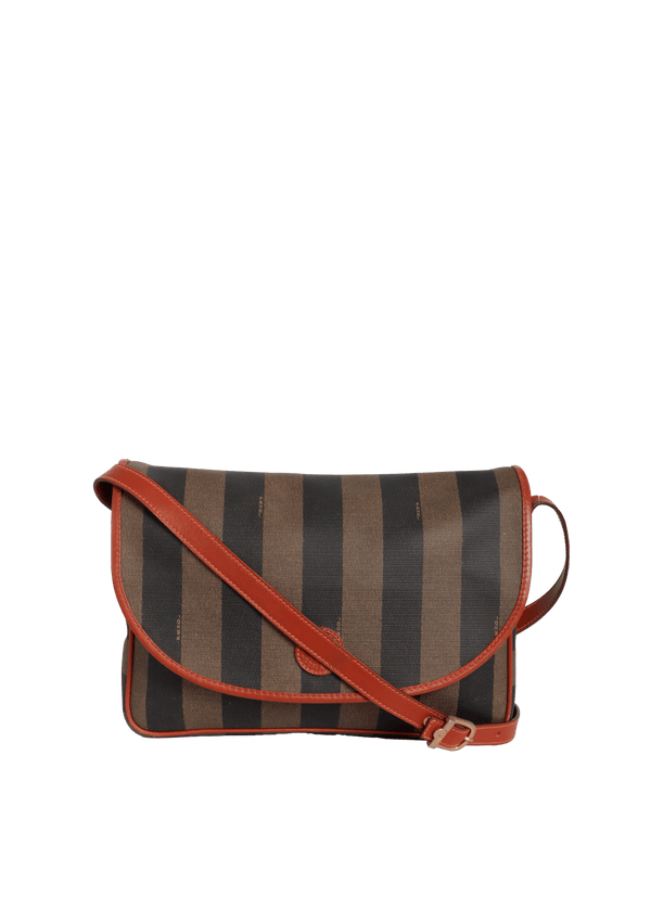 VINTAGE PEQUIN FLAP MESSENGER BAG