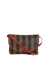 VINTAGE PEQUIN FLAP MESSENGER BAG