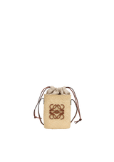 X PAULA'S IBIZA ANAGRAM CUT-OUT BUCKET BAG