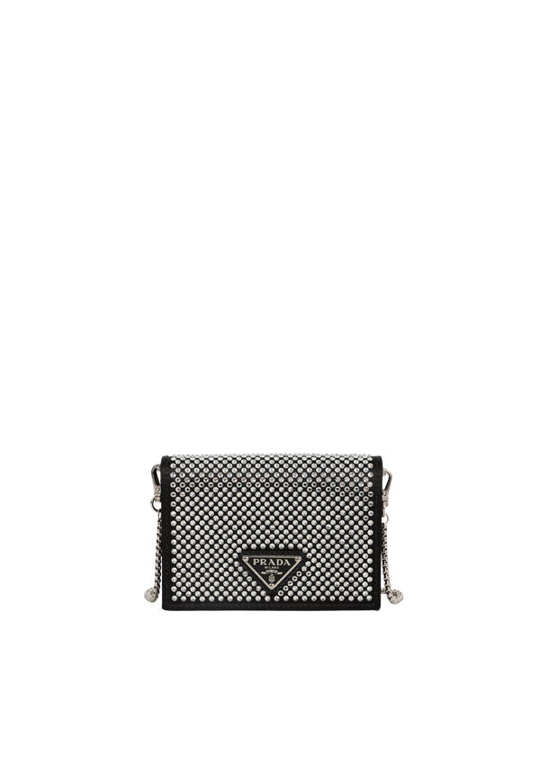 CRYSTAL CARD HOLDER CHAIN BAG