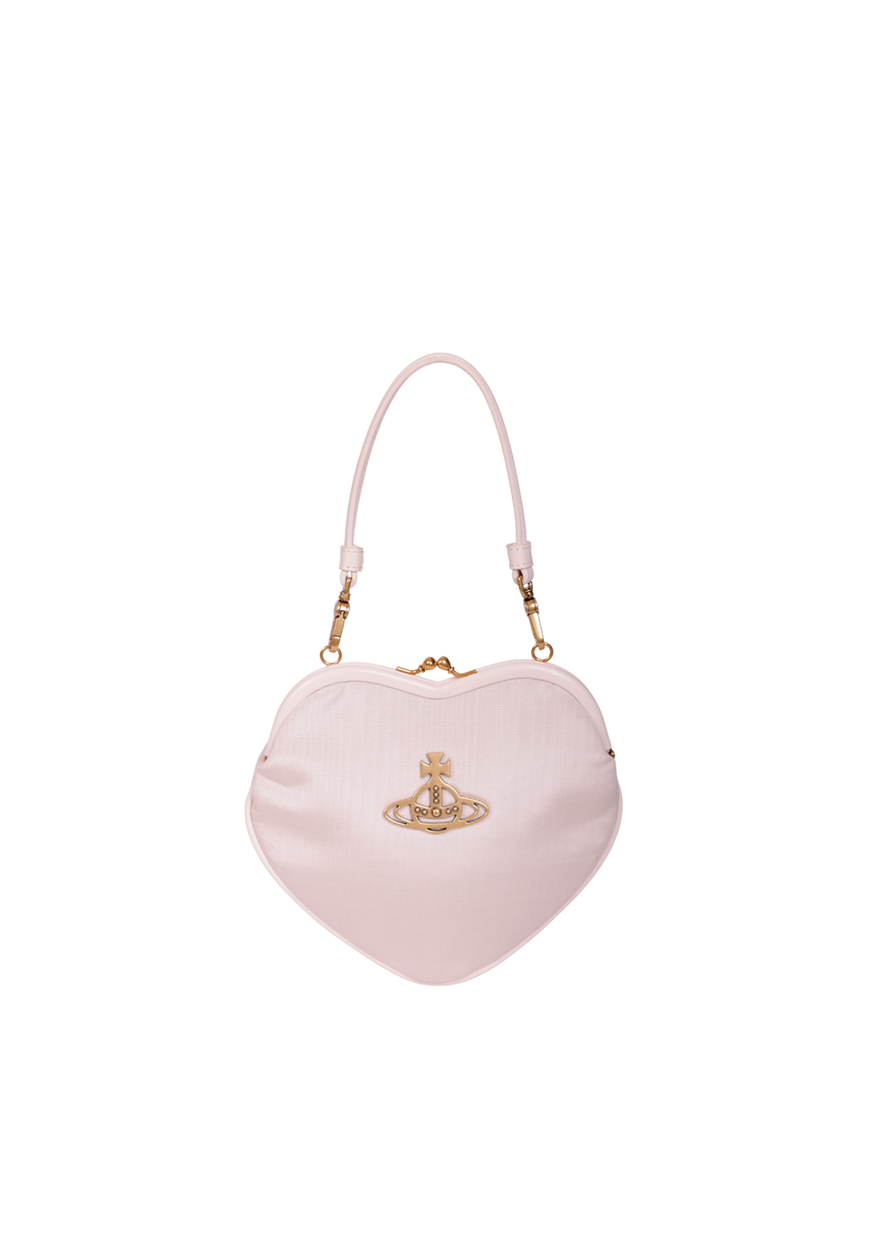 BOLSA VIVIENNE WESTWOOD HEART KISS LOCK HANDLE BAG BRANCO ORIGINAL