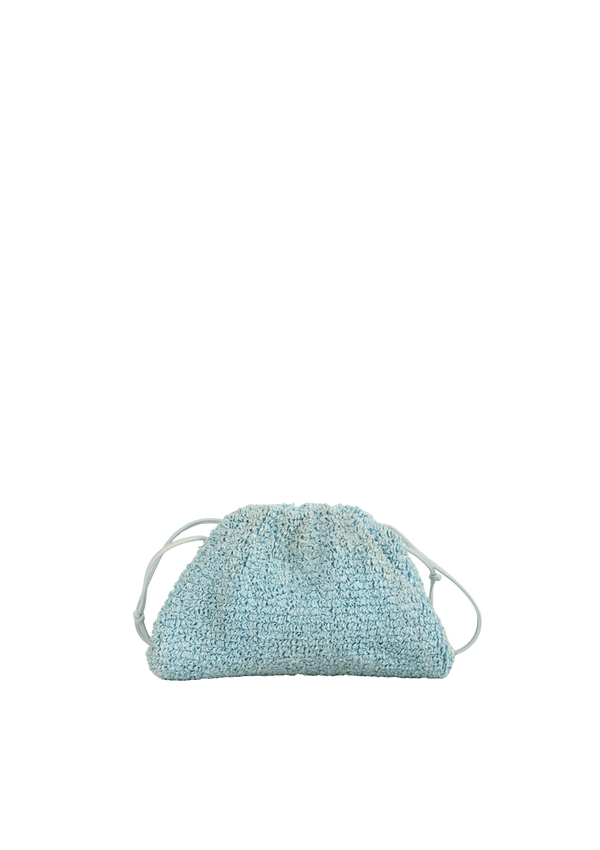 THE MINI POUCH CURLY RAFFIA