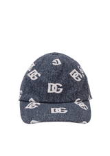 LOGO JACQUARD DENIM BASEBALL CAP