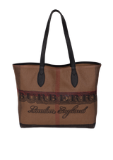 REVERSIBLE MEGA CHECK DOODLE TOTE