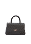 SMALL CHEVRON COCO HANDLE BAG CAVIAR