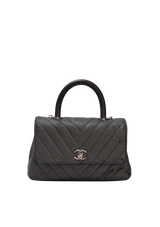 SMALL CHEVRON COCO HANDLE BAG CAVIAR