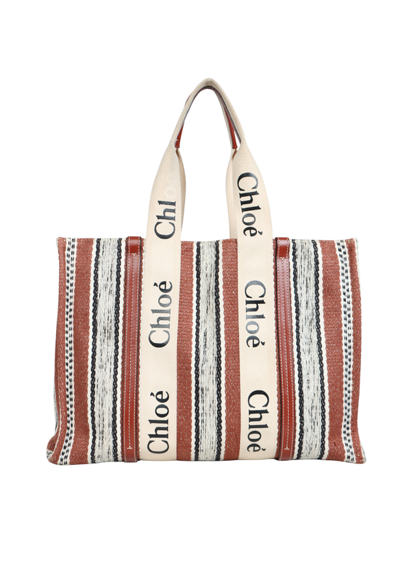 LARGE CANVAS WOODY TOTE