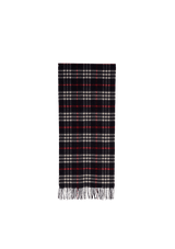 CASHMERE HOUSE CHECK FRINGE SCARF
