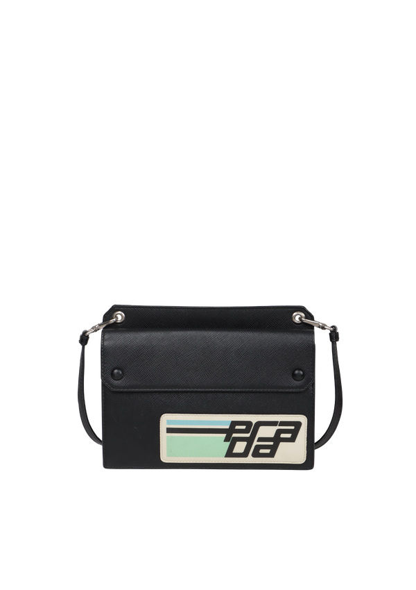 SAFFIANO LUX LOGO PATCH CROSSBODY