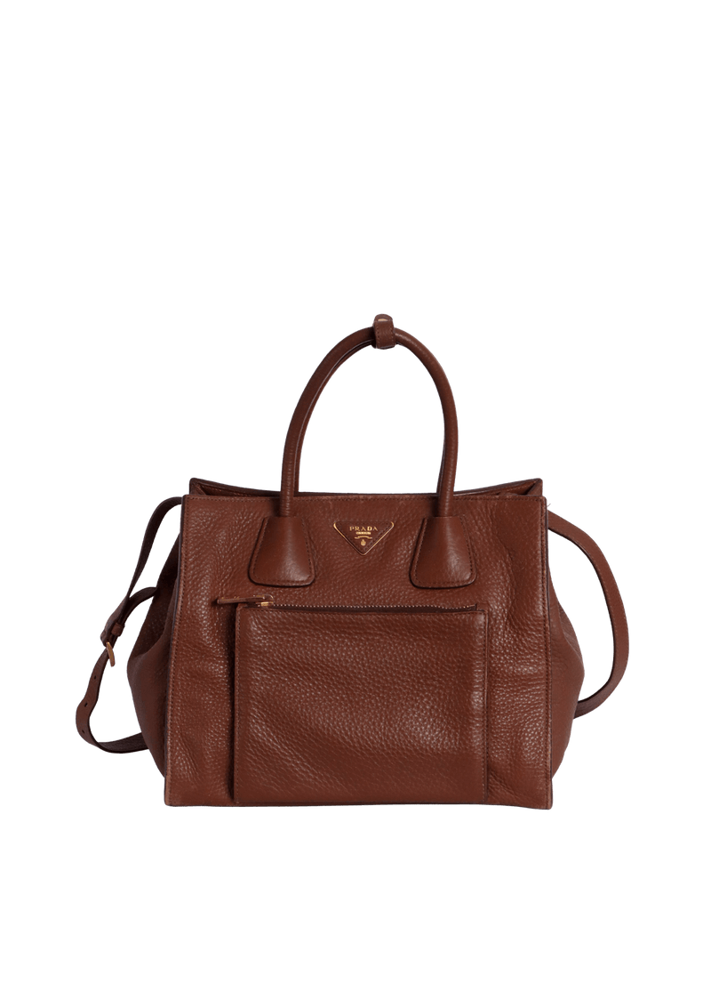 VITELLO DAINO FRONT POCKET WING TOTE