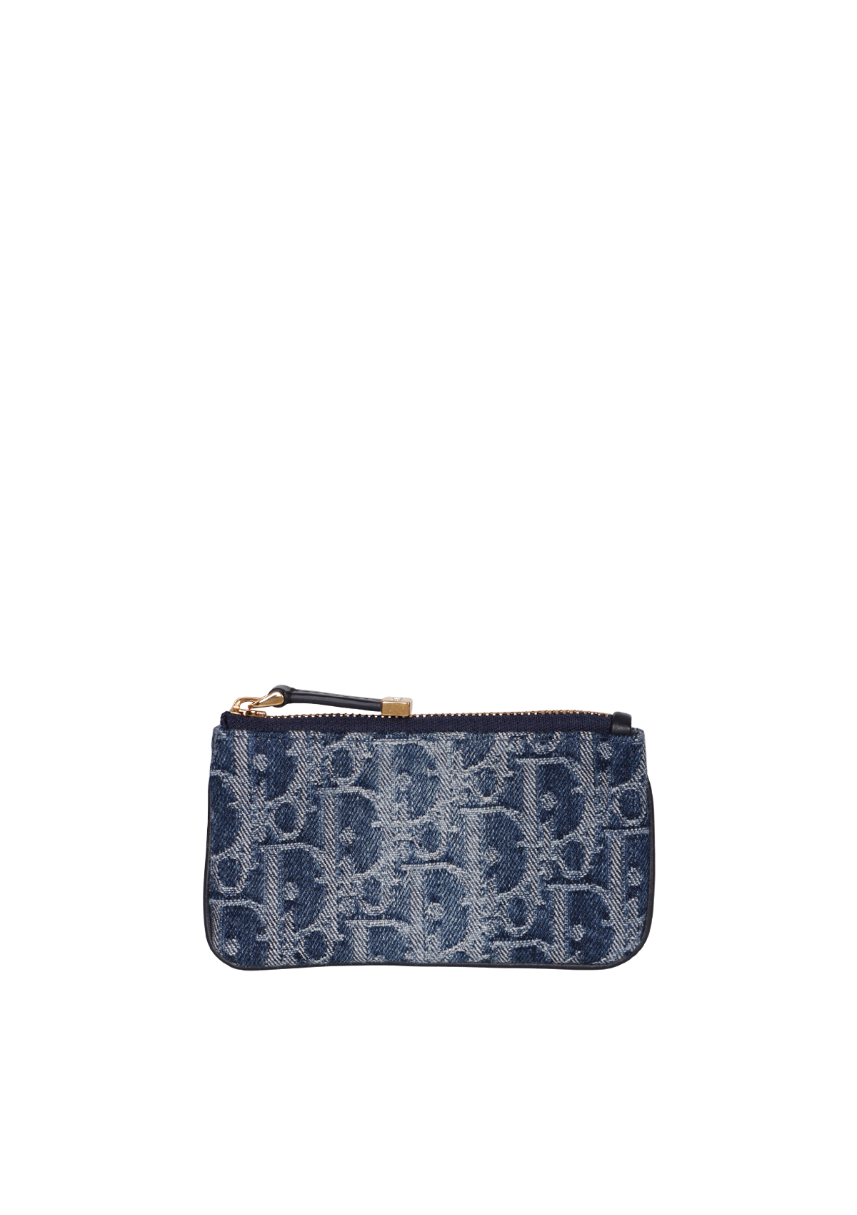 CARTEIRA CHRISTIAN DIOR MYRTE ZIPPED KEY CASE WALLET AZUL P