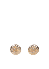 VINTAGE CC ROUND CLIP-ON EARRINGS