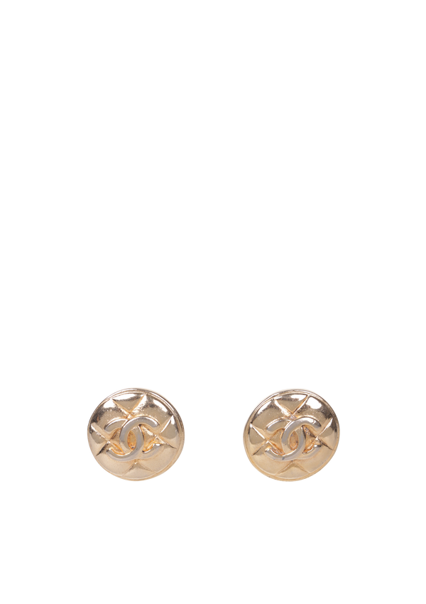 VINTAGE CC ROUND CLIP-ON EARRINGS