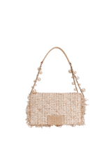 TWEED EMBELLISHED PEARL BAG