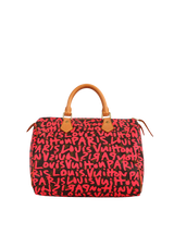 X STEPHEN SPROUSE MONOGRAM GRAFFITI SPEEDY 30