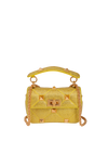 CRYSTAL ROMAN STUD TOP HANDLE BAG