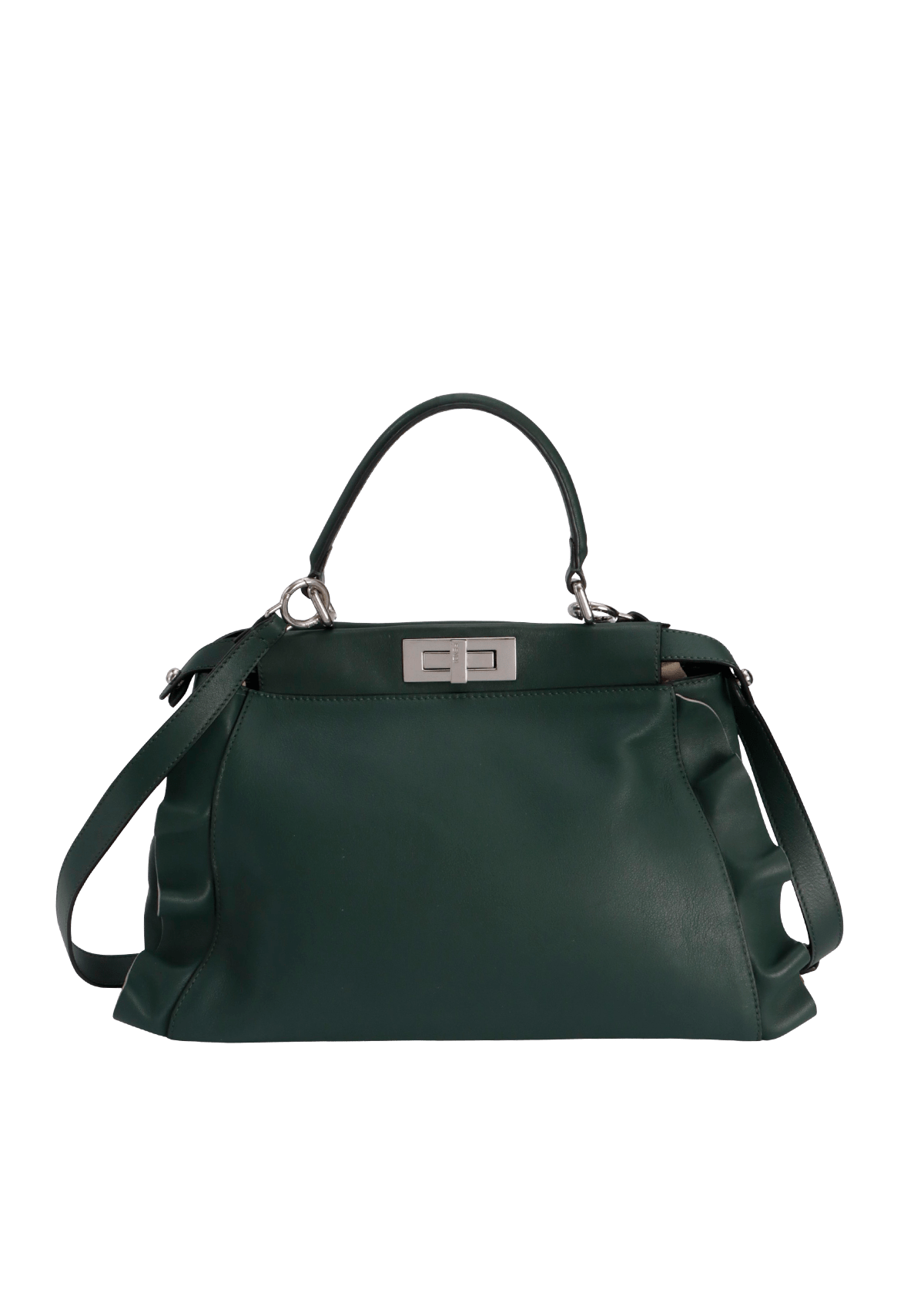 BOLSA FENDI MEDIUM PEEKABOO RUFFLE BAG VERDE ORIGINAL – Gringa