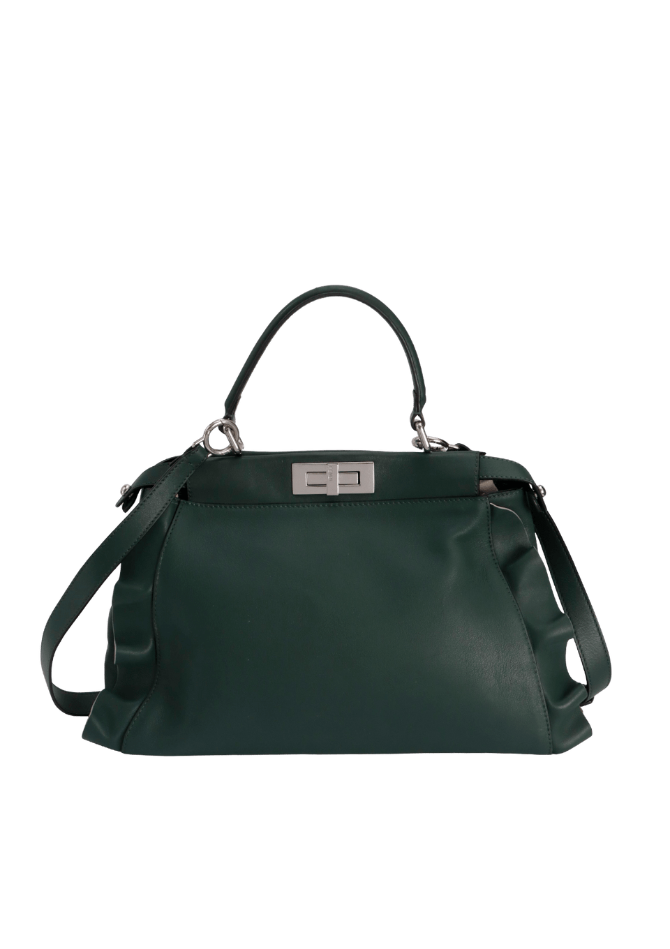 BOLSA FENDI MEDIUM PEEKABOO RUFFLE BAG VERDE ORIGINAL – Gringa