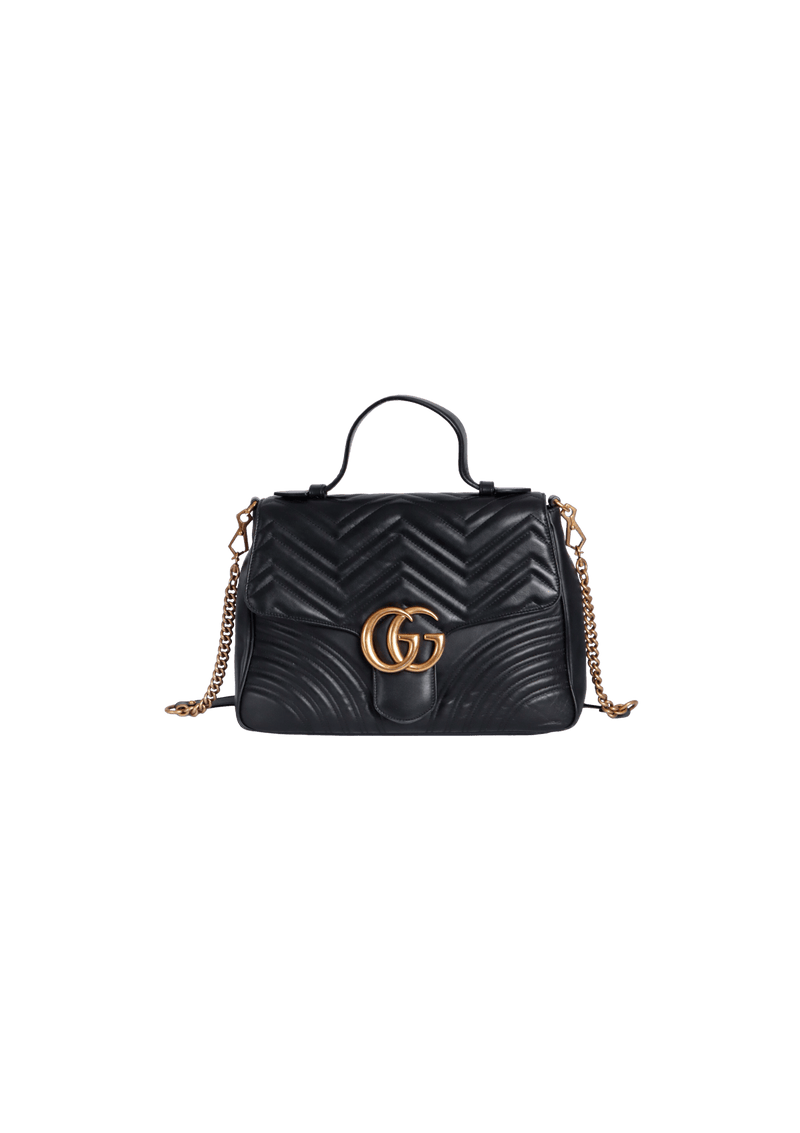 BOLSA GUCCI GG MARMONT MEDIUM TOP HANDLE BAG PRETO ORIGINAL