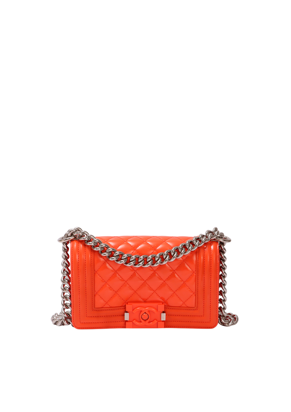 PATENT LEATHER SMALL BOY BAG