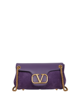SUEDE STUD SIGN BAG