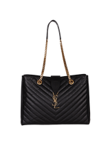 MATELASSE CHEVRON MONOGRAM SHOPPING BAG