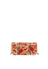 BOLSA ANNE ALONGADA PALHA FIORI BORDADA FRIDA OURO