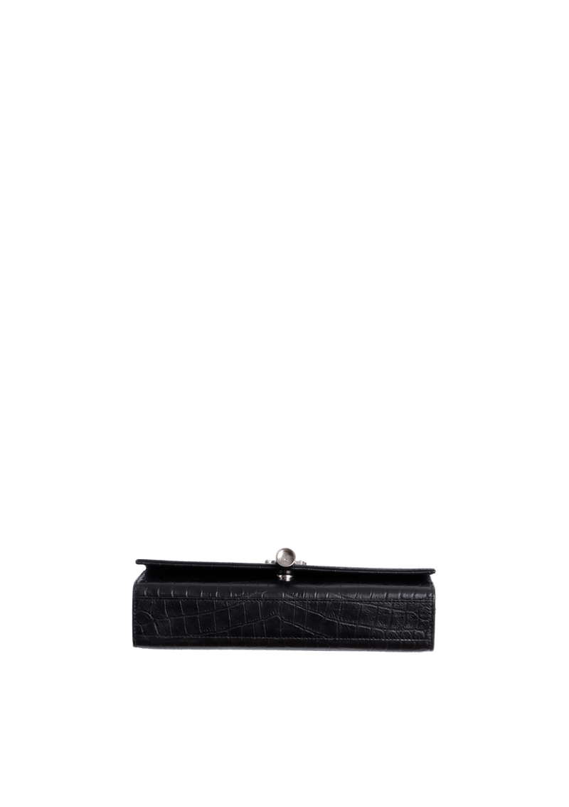 MEDIUM KATE TASSEL CROCODILE EMBOSSED