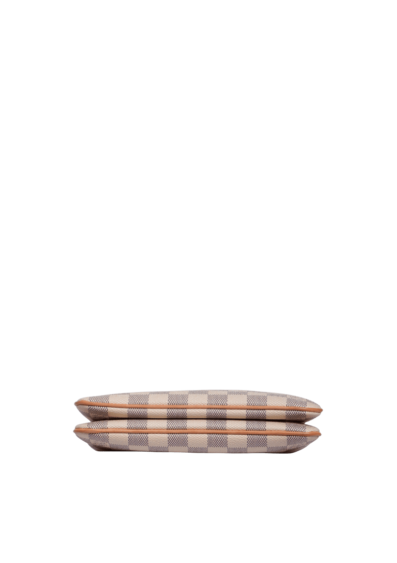 DAMIER AZUR DOUBLE ZIP POCHETTE